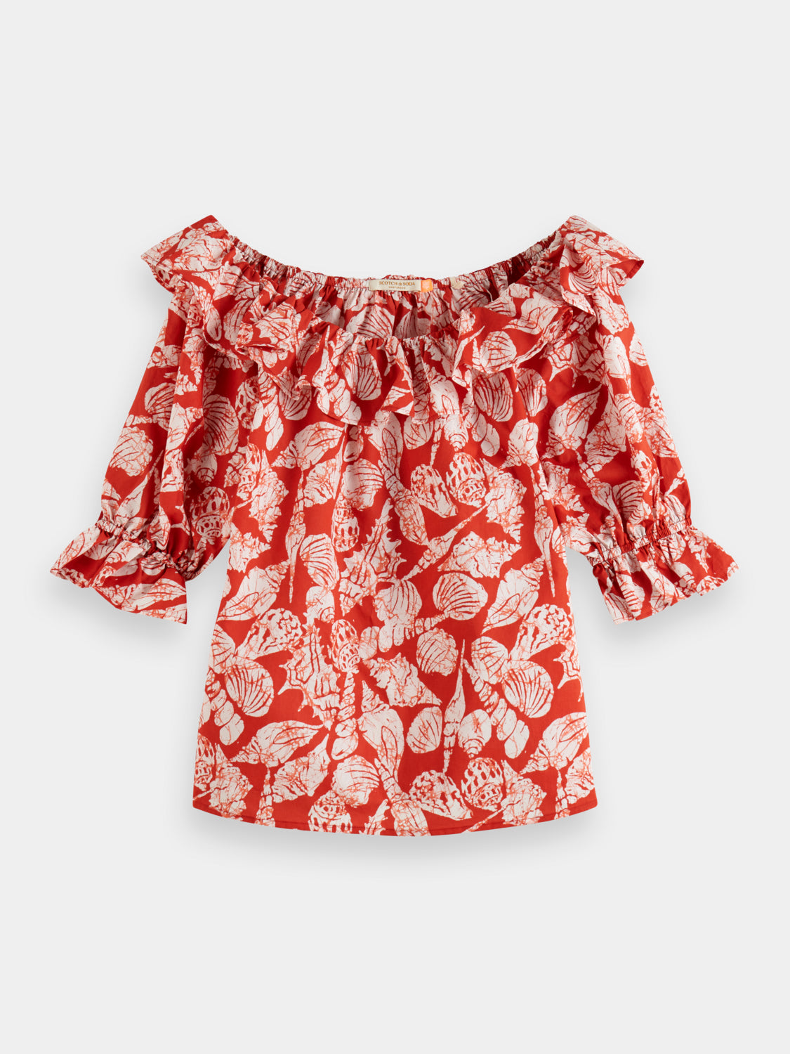 Off shoulder ruffle top - Scotch & Soda NZ