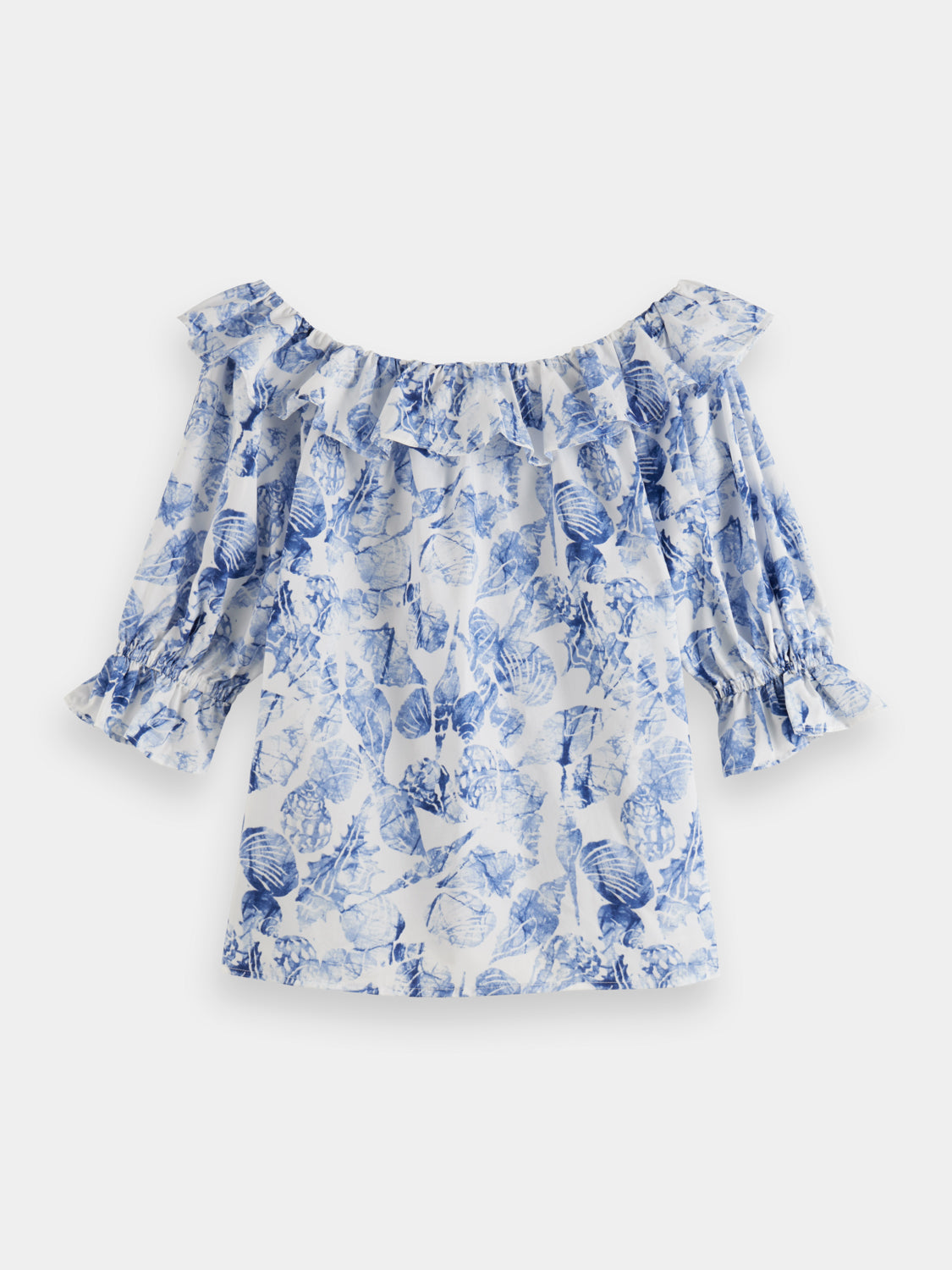 Off shoulder ruffle top