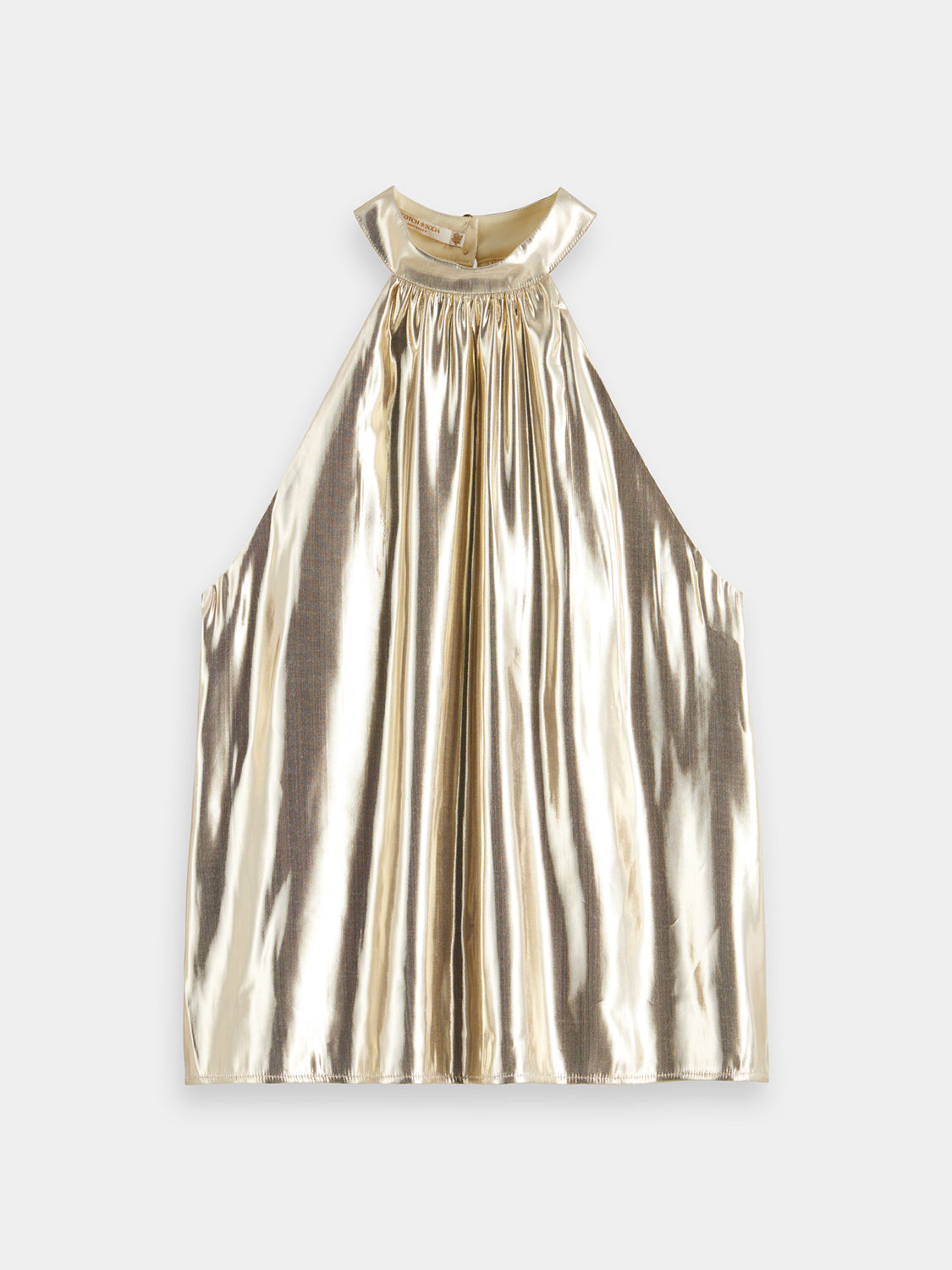 Golden halter top