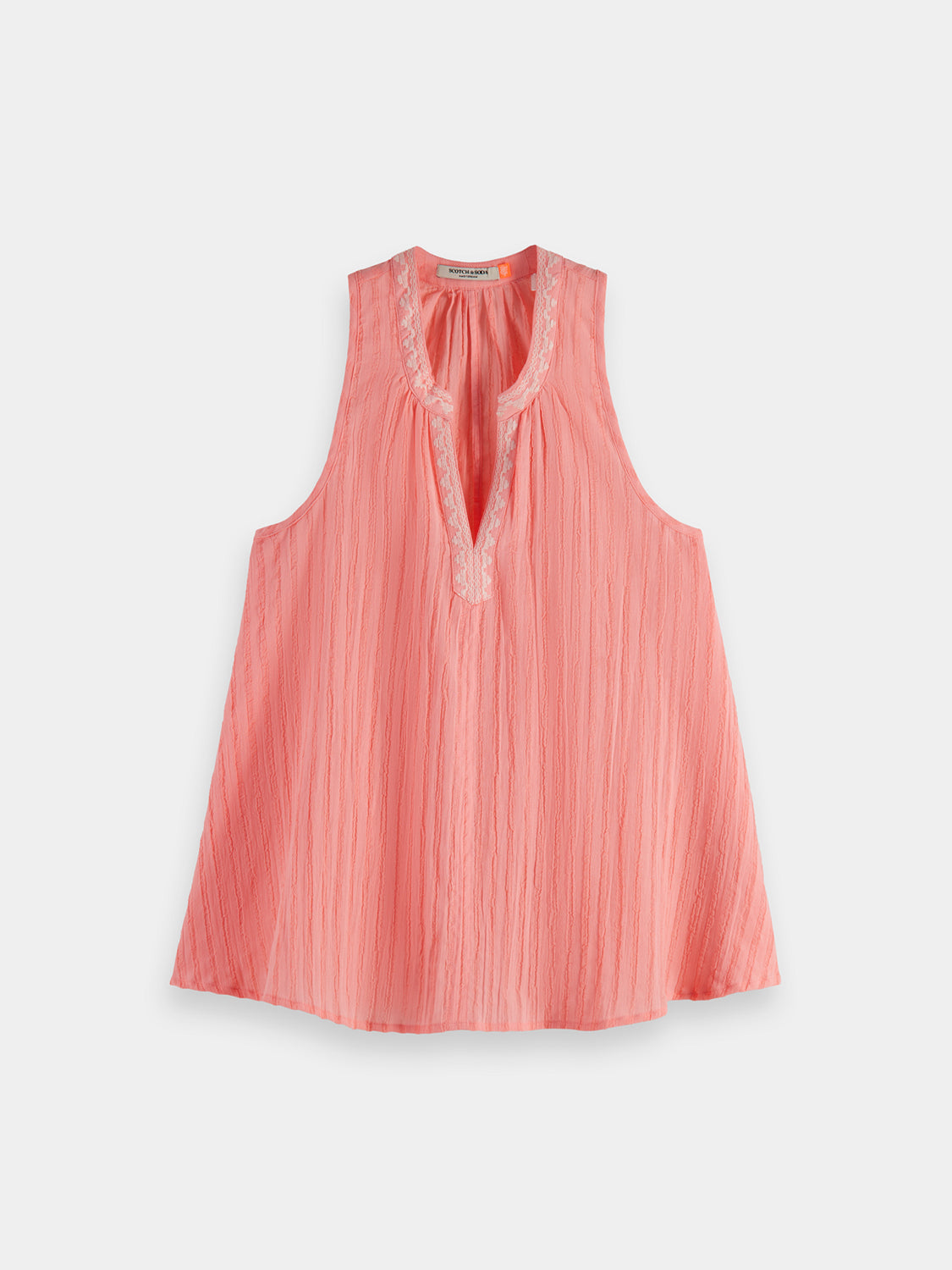 Tank top with tape detail
