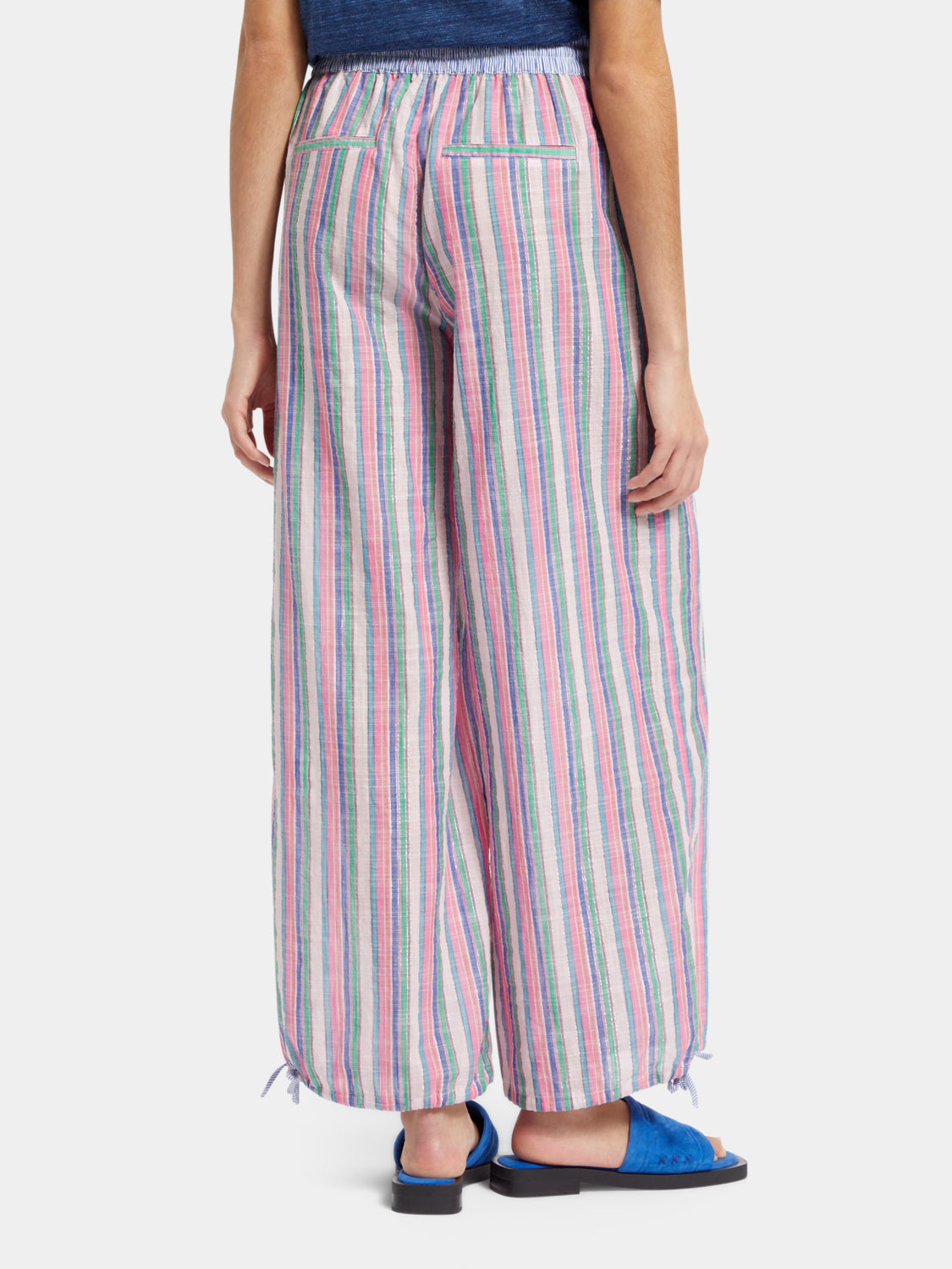 Lurex striped beach pants