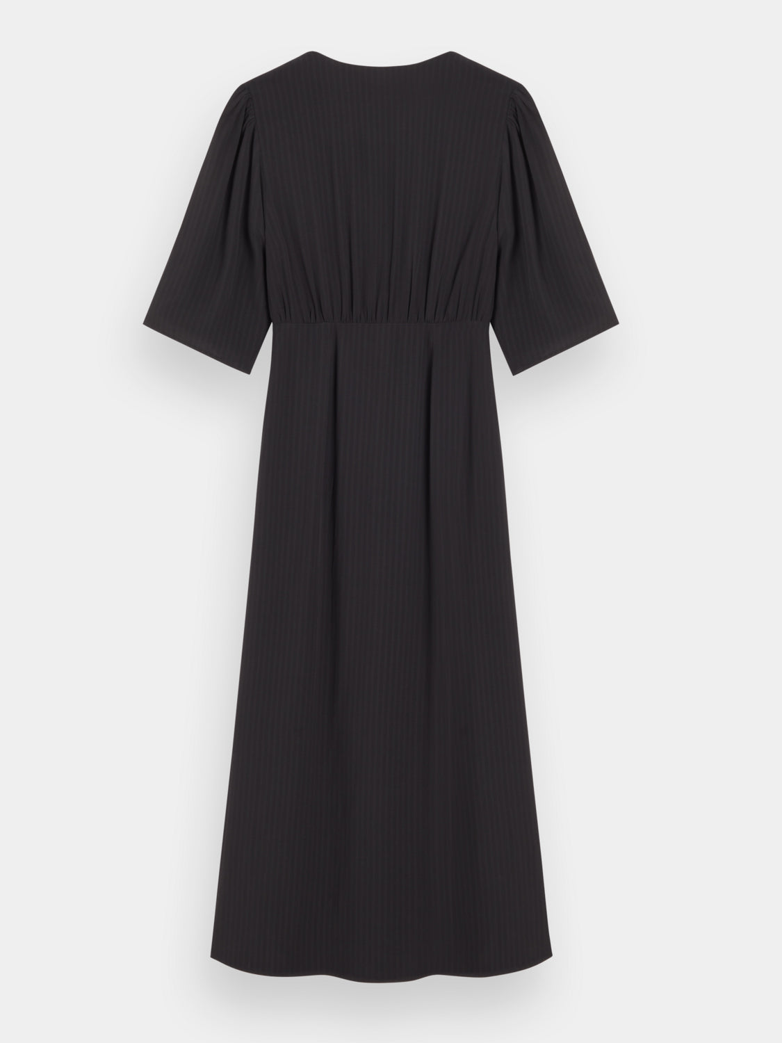 Knotted midi wrap dress