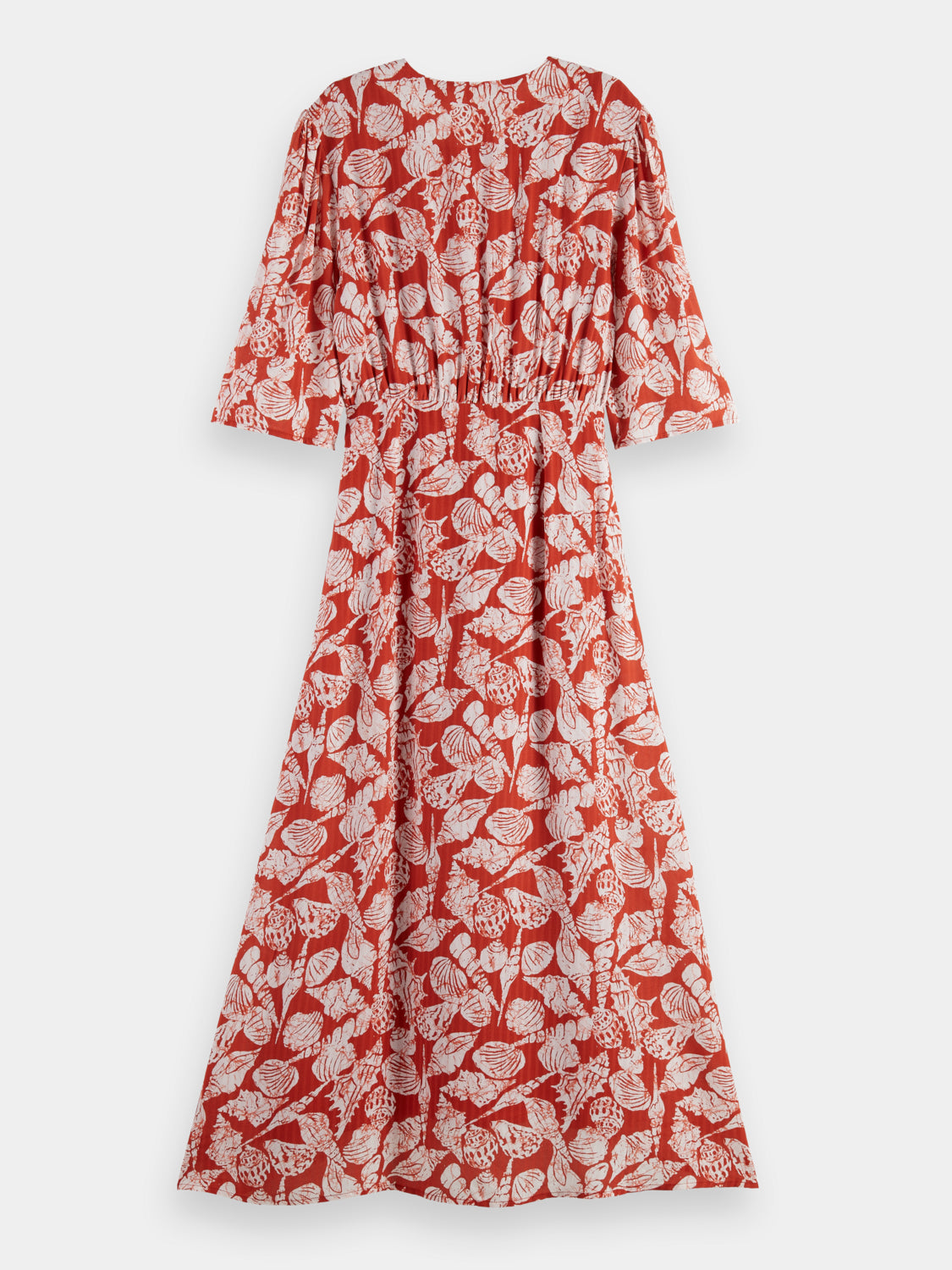 Knotted midi wrap dress
