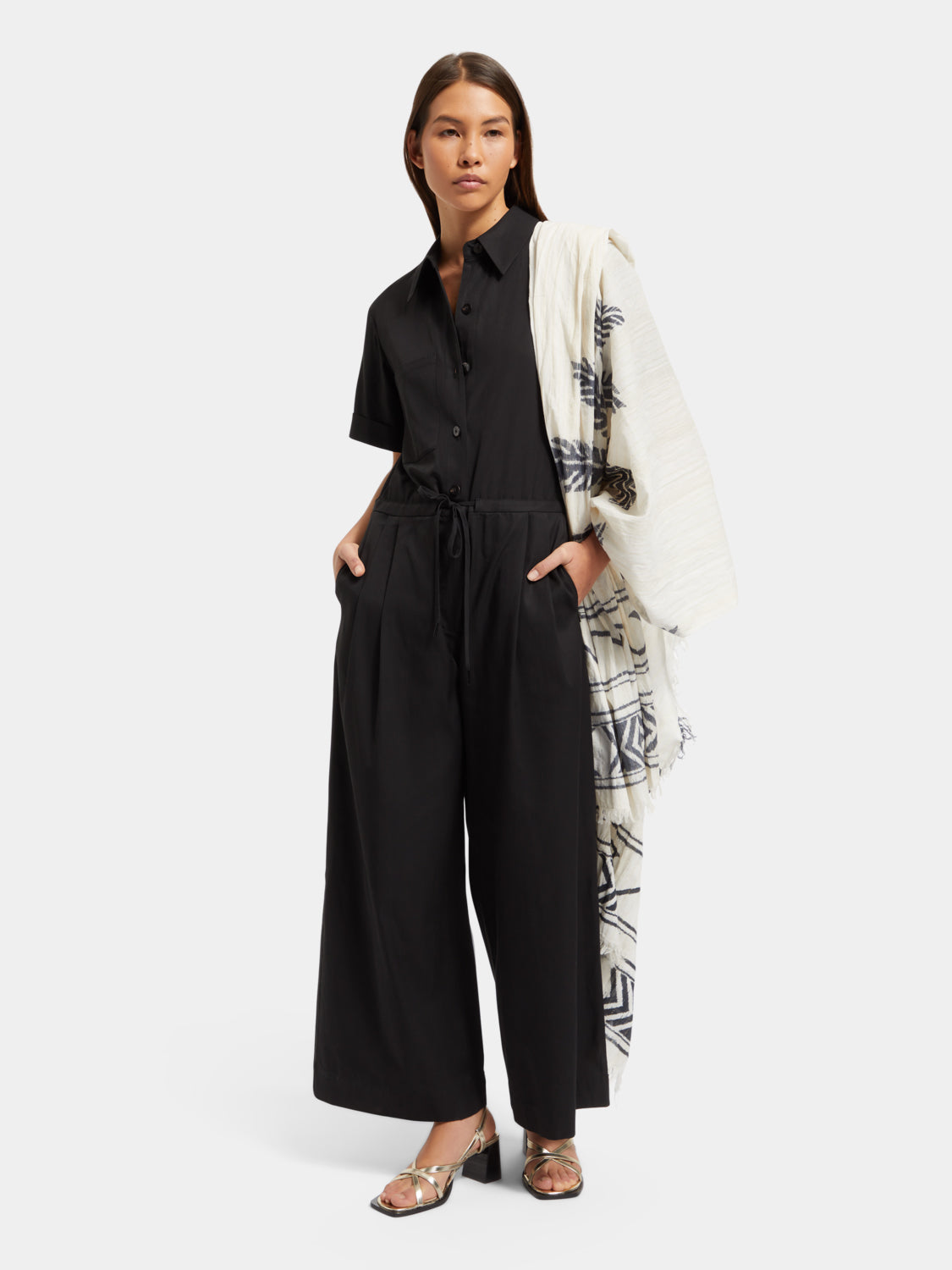 Wide leg jumpsuit - Scotch & Soda NZ