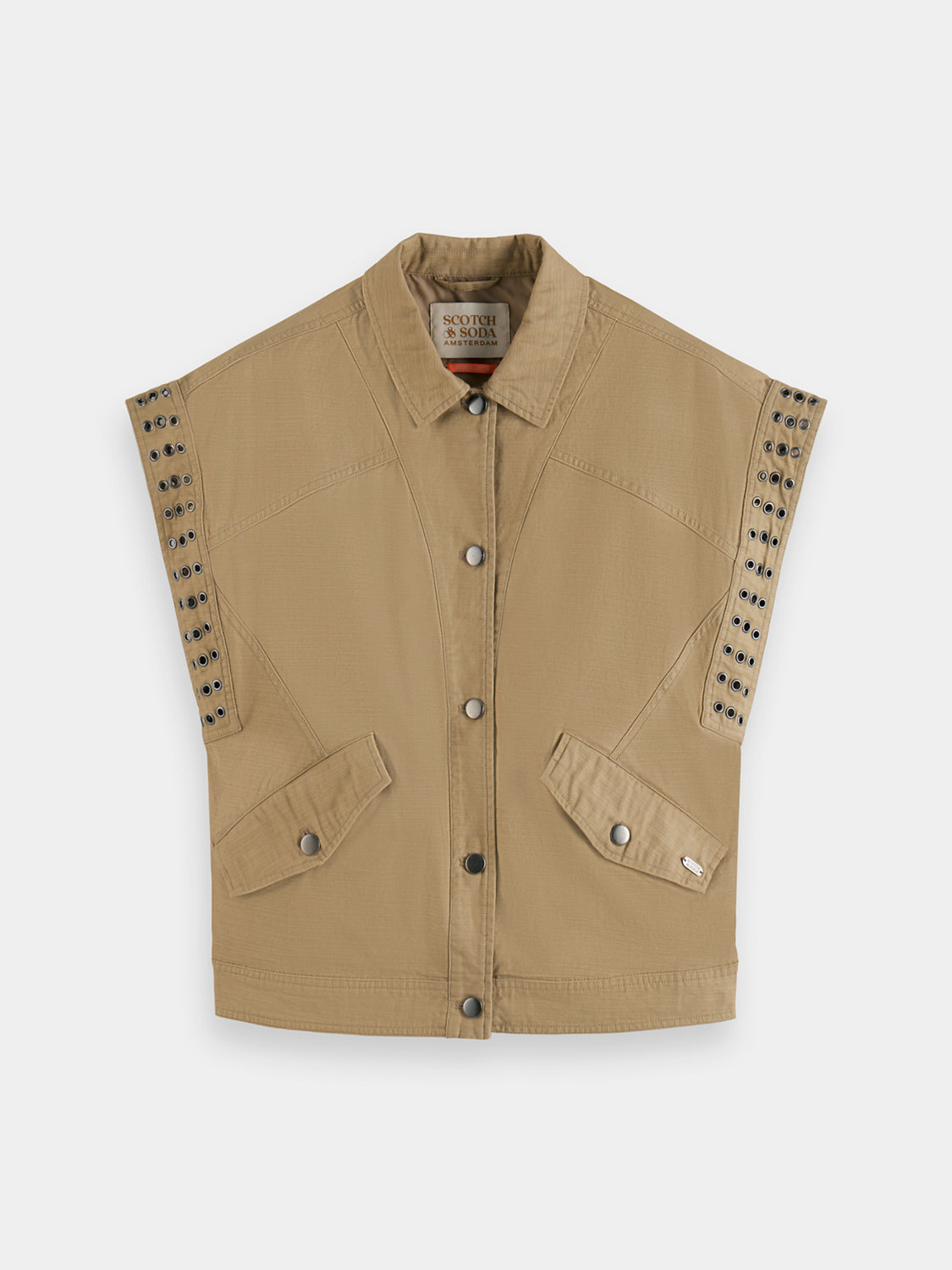 Festival jacket with eyelets