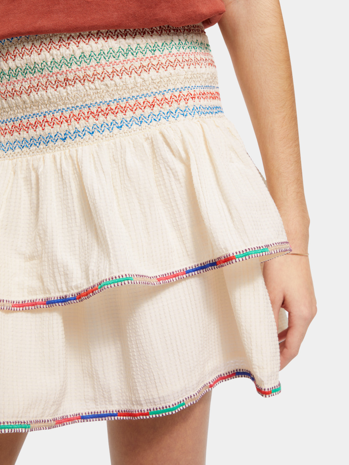 Embroidered mini skirt - Scotch & Soda NZ