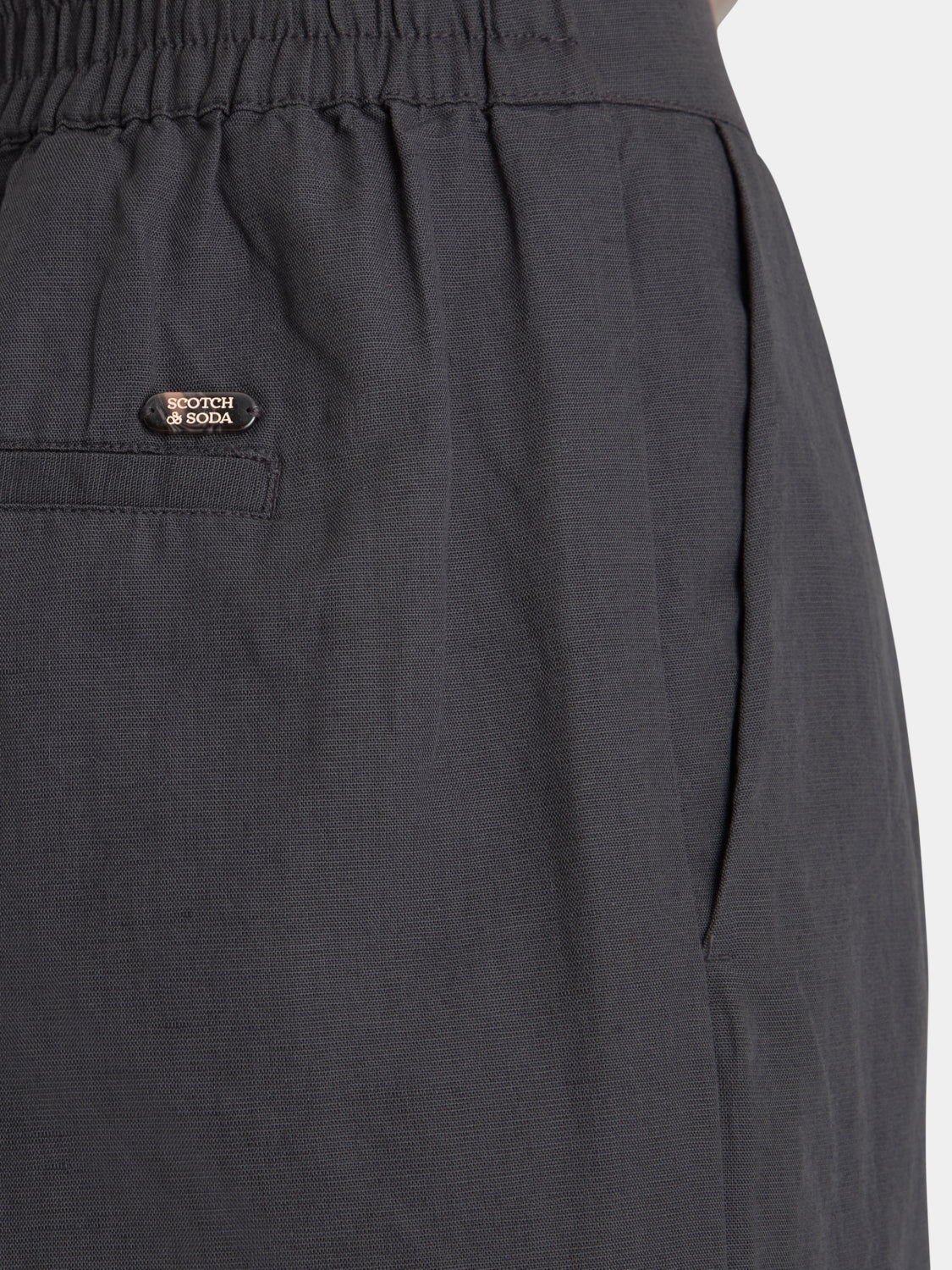 Palm embroidered linen shorts - Scotch & Soda NZ