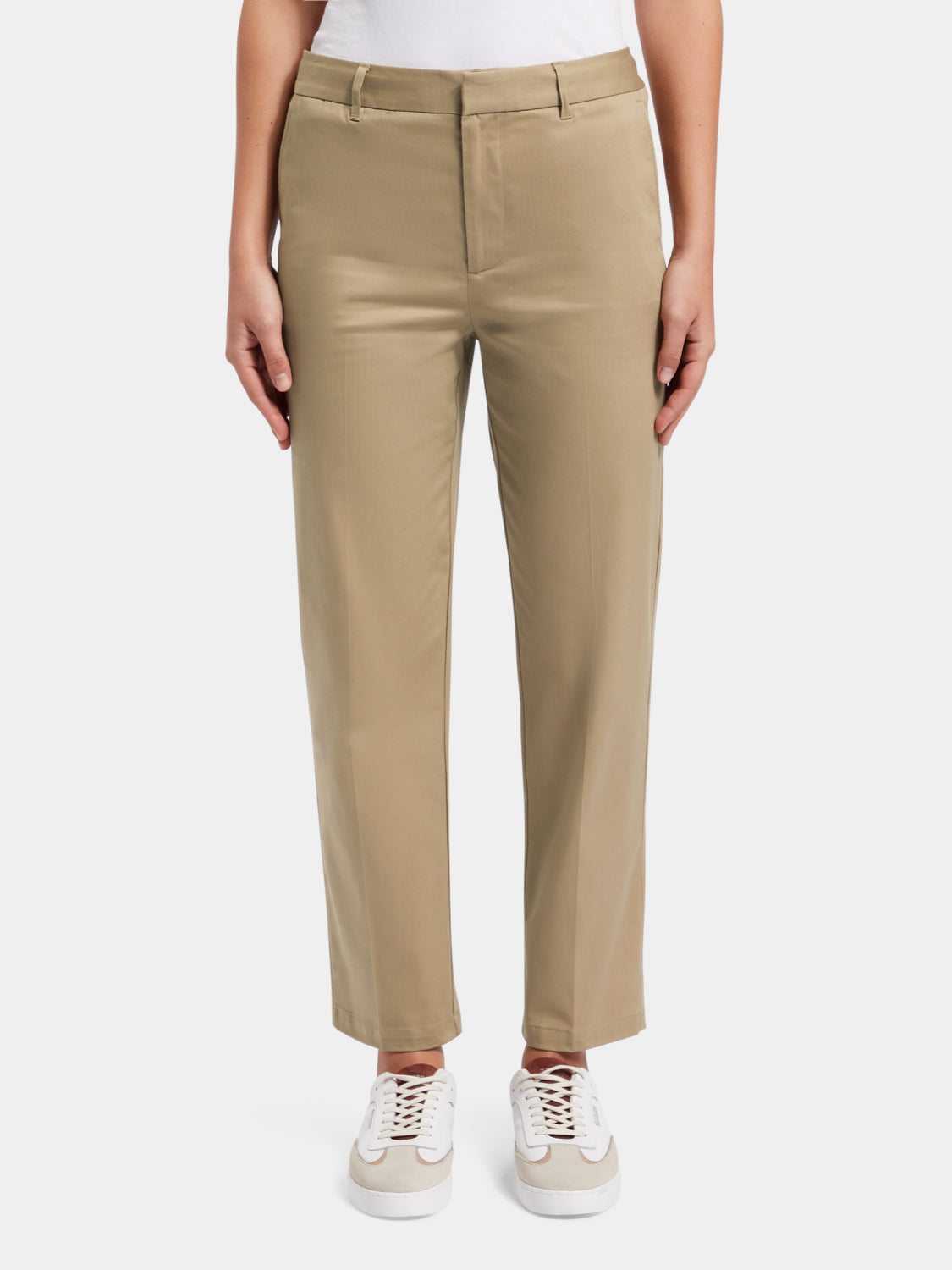 Scotch & Soda Abbott tapered chinos pants in a neutral color, featuring a slim fit and classic design.