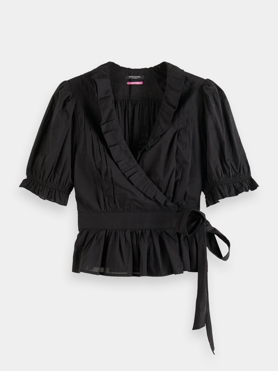 Ruffle wrap top