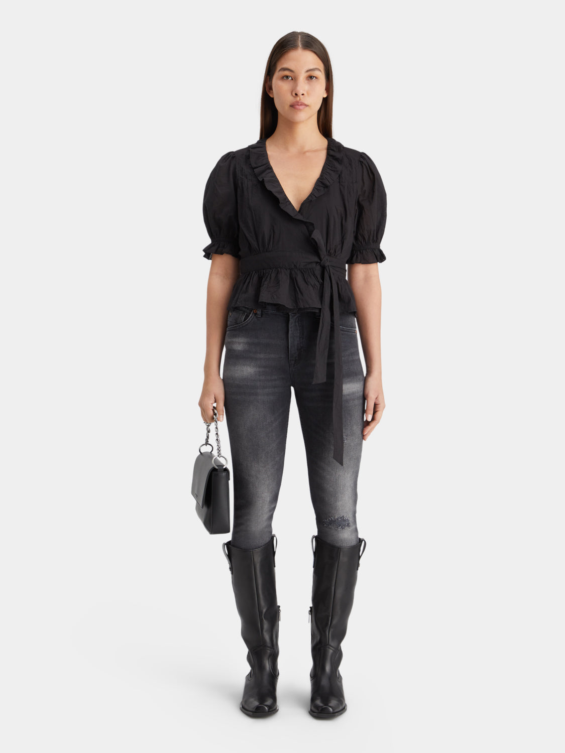 Ruffle wrap top