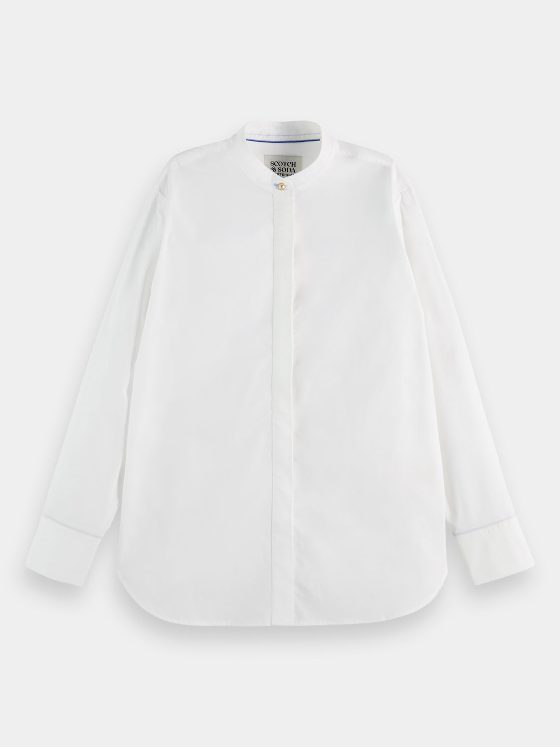 Collarless shirt