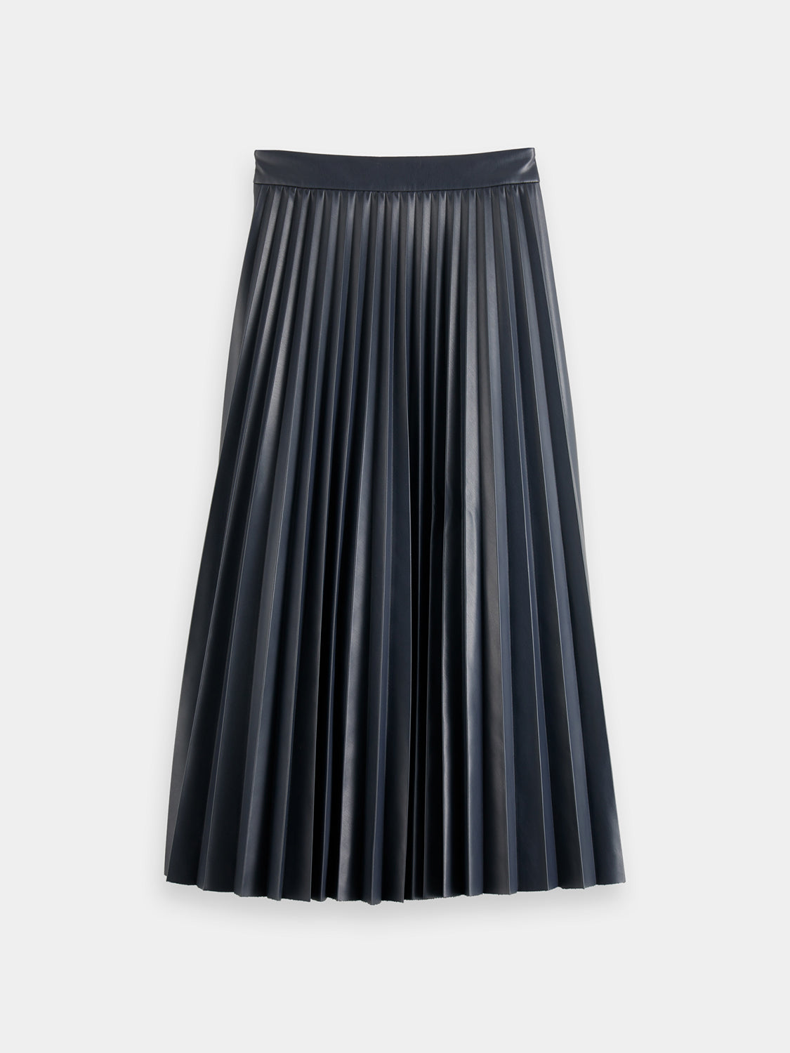 Faux leather pleated skirt