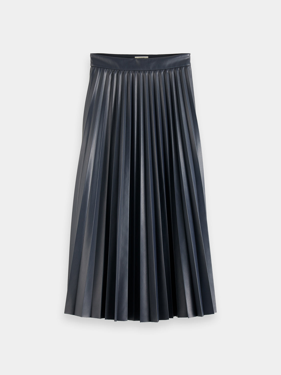 Faux leather pleated skirt
