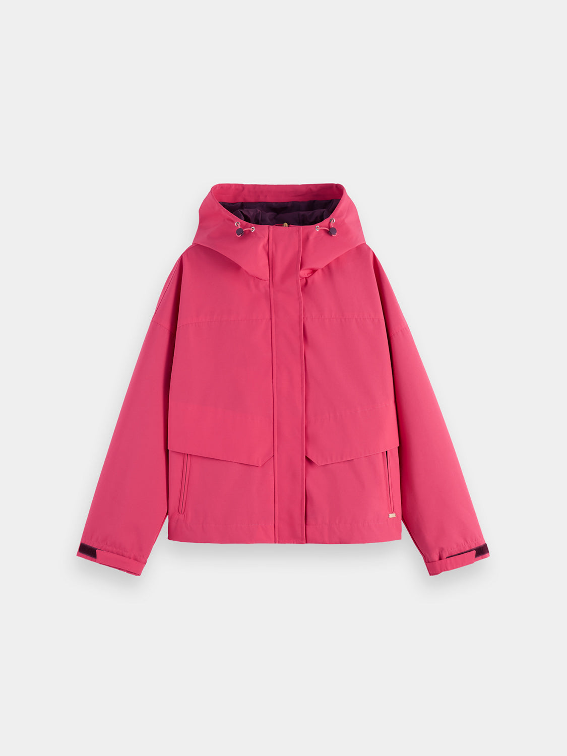 Lightweight hooded jacket from Scotch & Soda with a relaxed fit, featuring a front zipper and adjustable hood.
