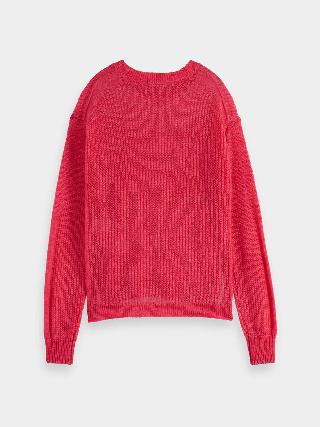 Fuzzy open knit pullover