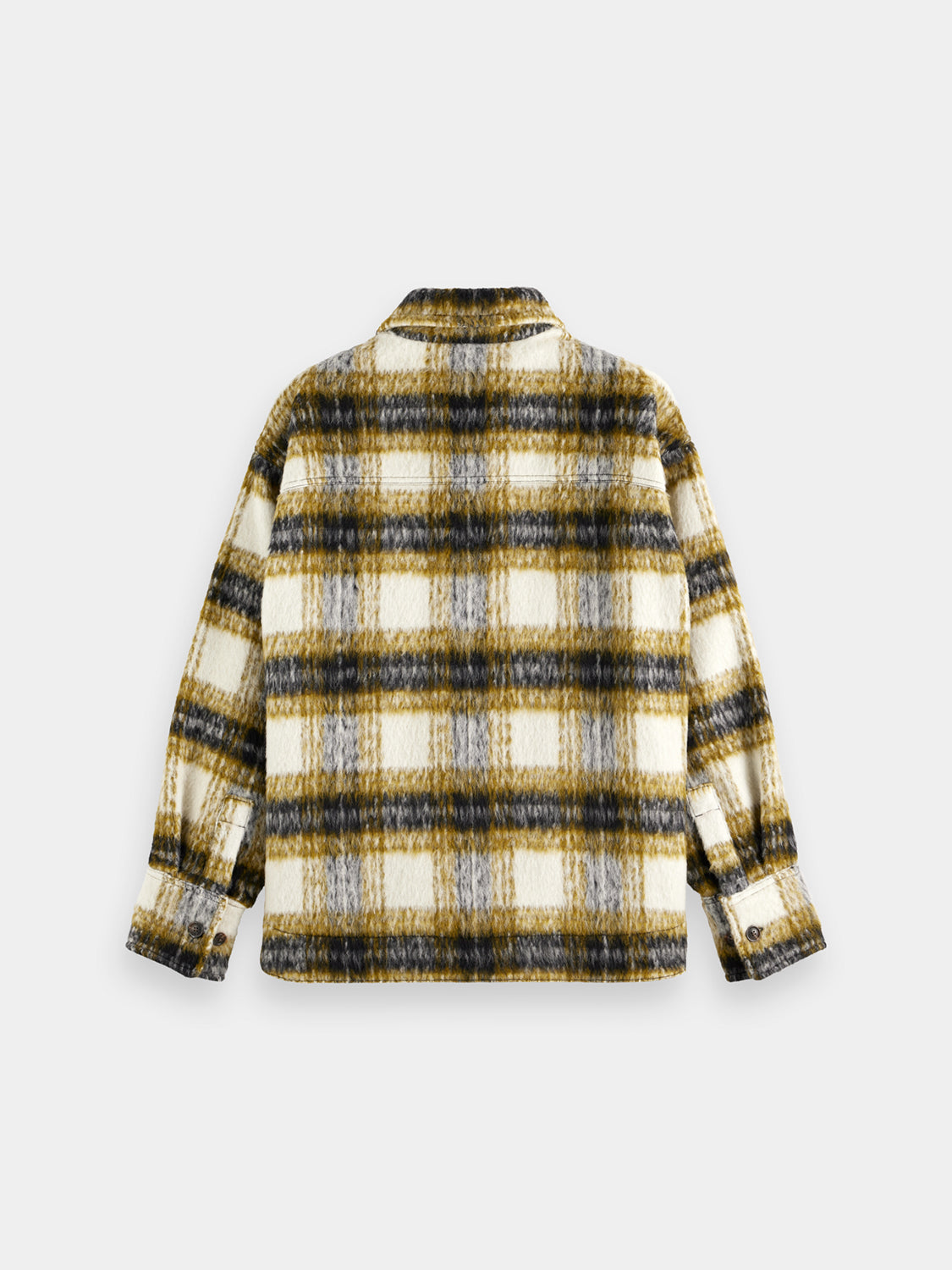 Brushed check shirt jacket - Scotch & Soda NZ