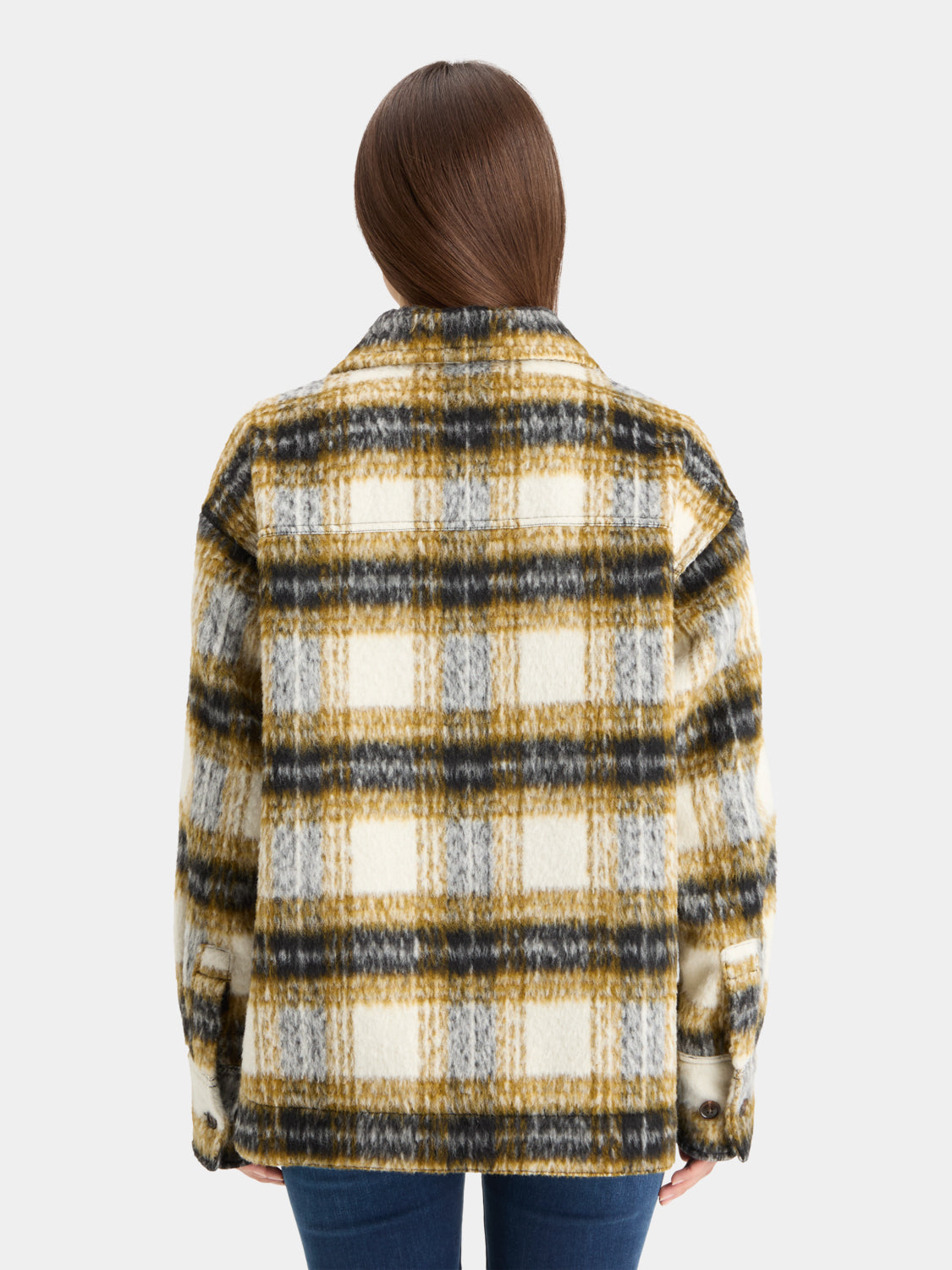 Brushed check shirt jacket - Scotch & Soda NZ