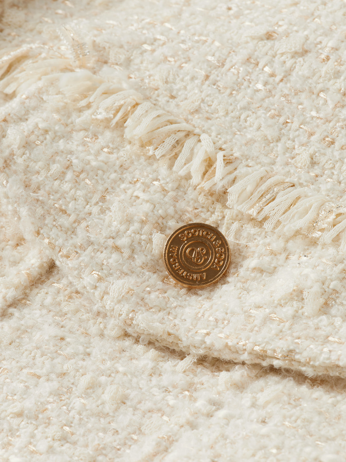 Boucle tweed trucker jacket - Scotch & Soda NZ