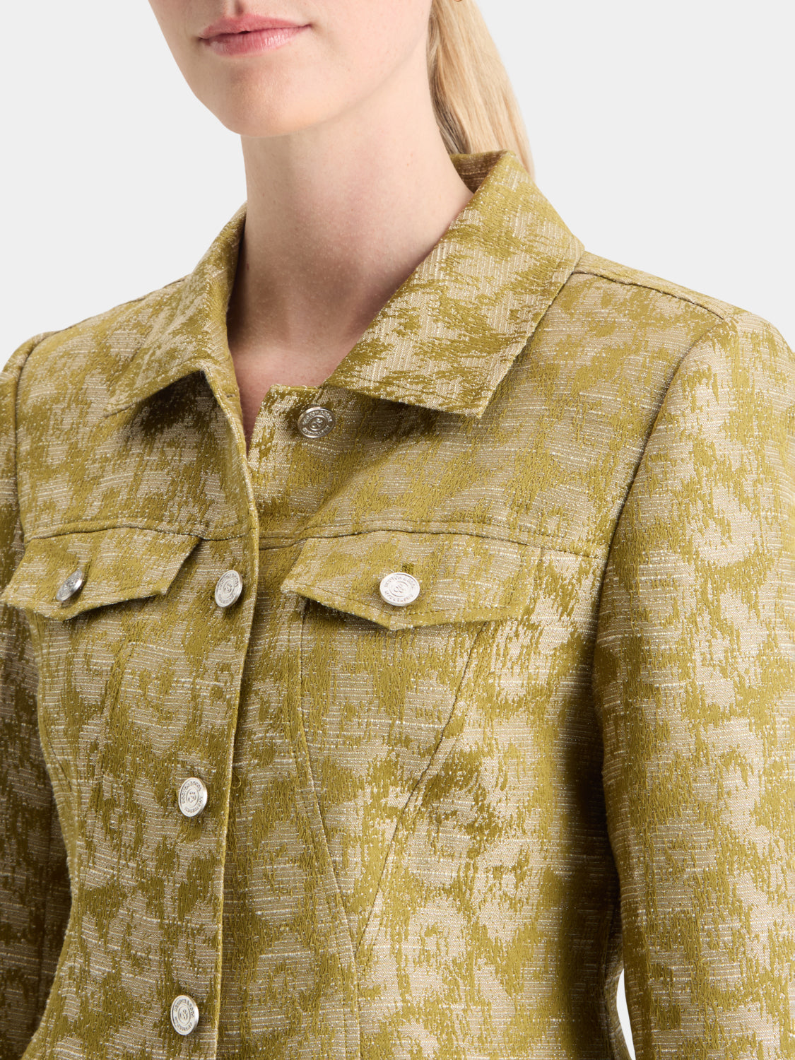 Fitted trucker jacquard blazer - Scotch & Soda NZ