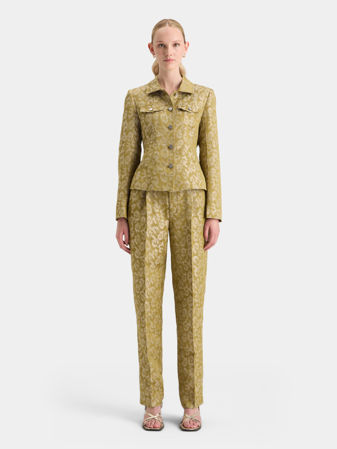 Fitted trucker jacquard blazer - Scotch & Soda NZ
