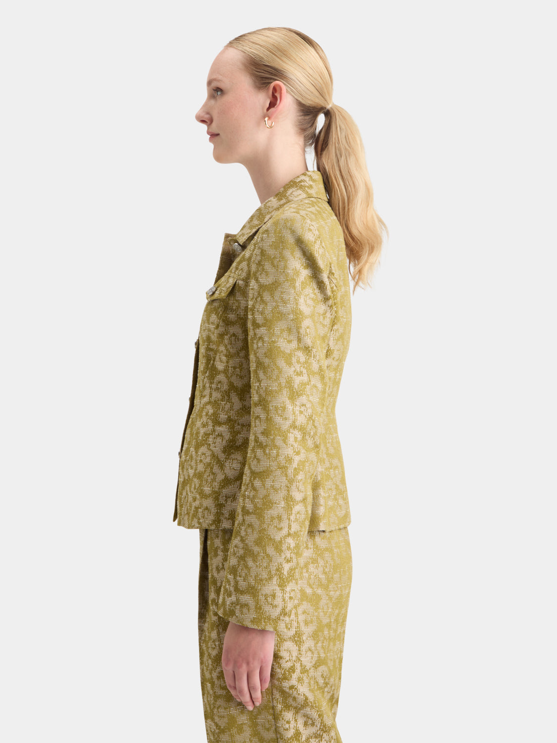 Fitted trucker jacquard blazer - Scotch & Soda NZ