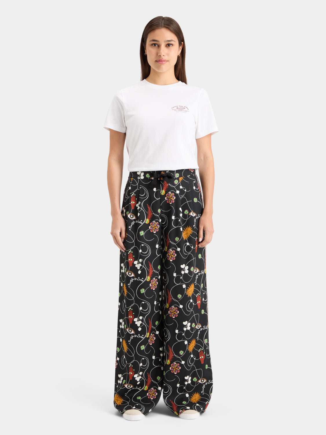 Eleni wide fit pants - Scotch & Soda NZ