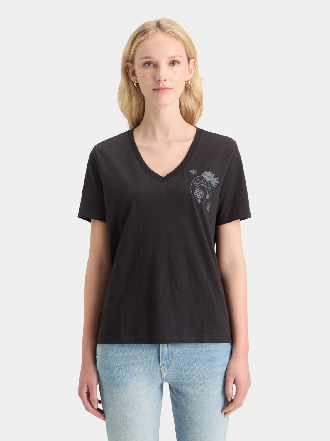 V-neck t-shirt - Scotch & Soda NZ