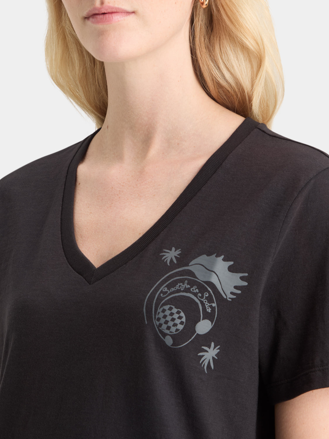 V-neck t-shirt - Scotch & Soda NZ