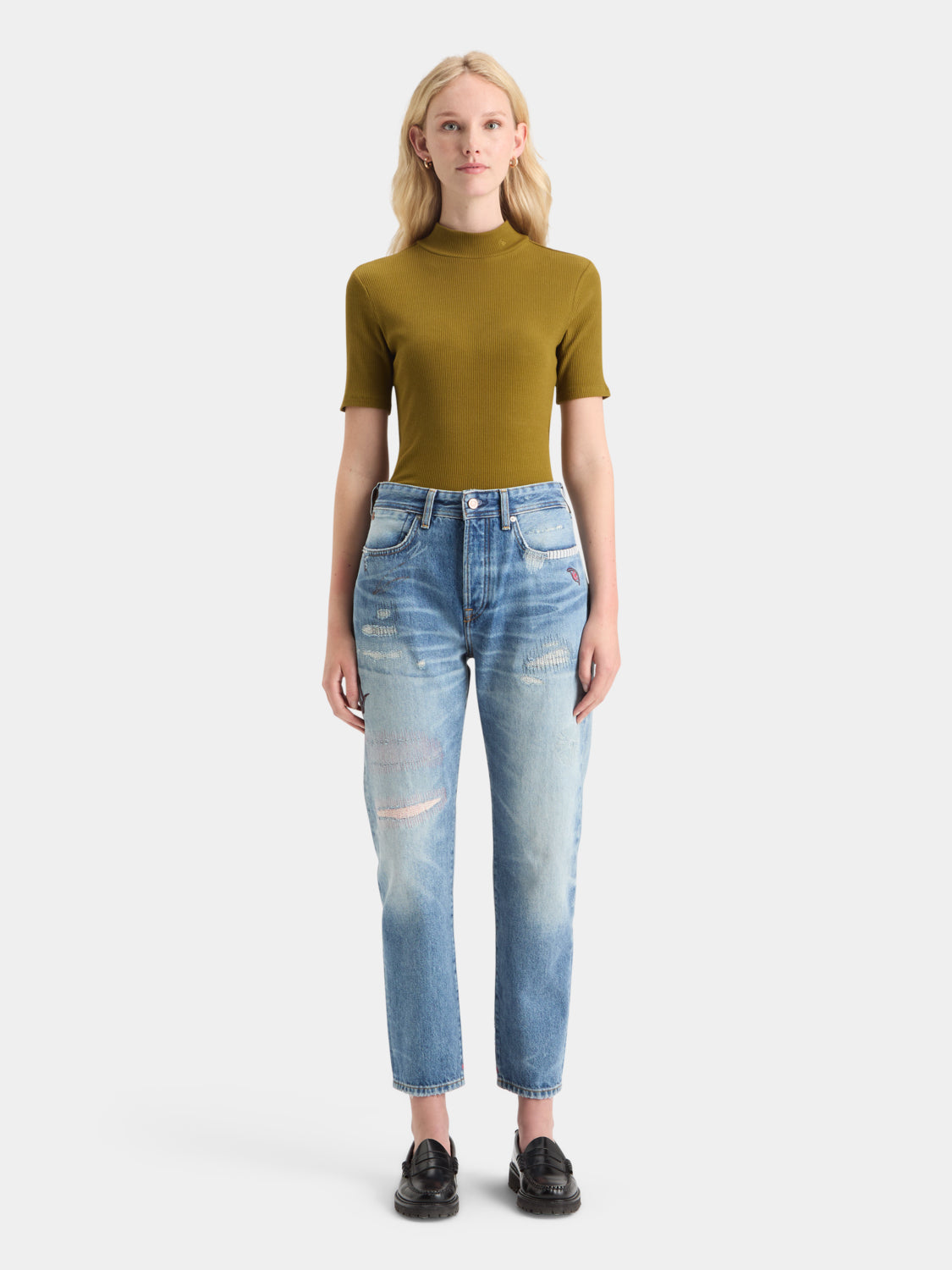 Ribbed mock neck - Scotch & Soda NZ