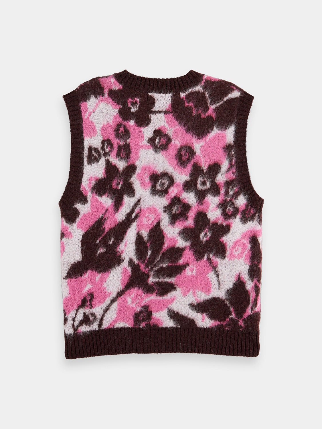 Fuzzy v-neck vest - Scotch & Soda NZ