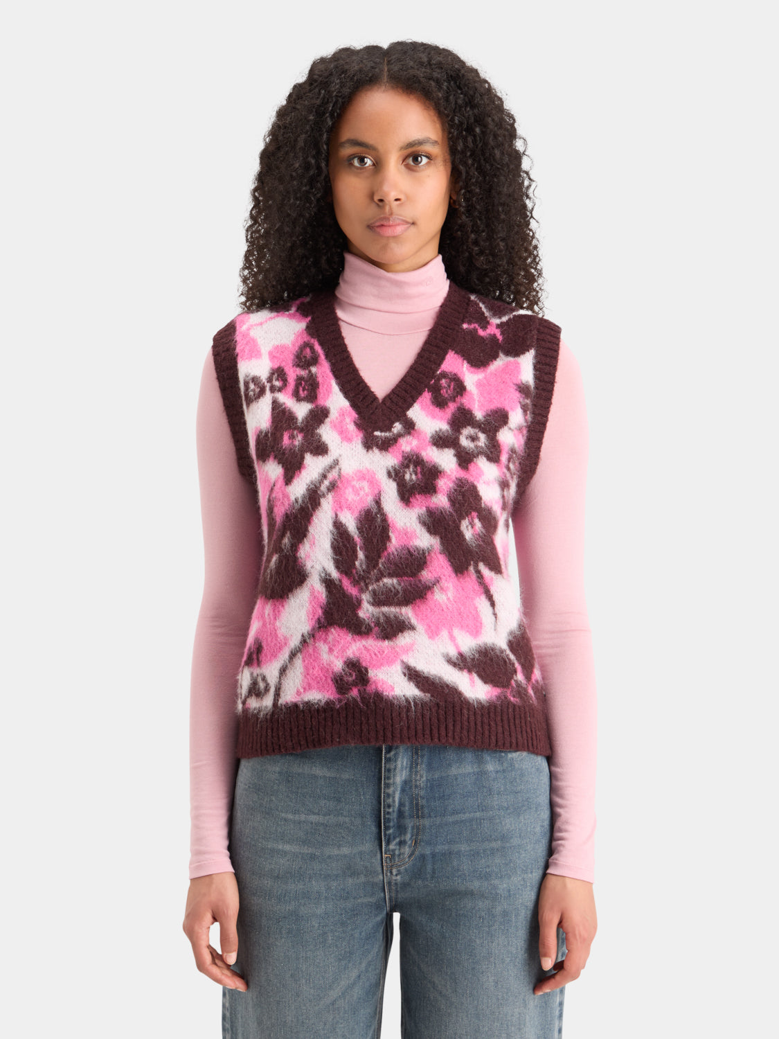 Fuzzy v-neck vest - Scotch & Soda NZ