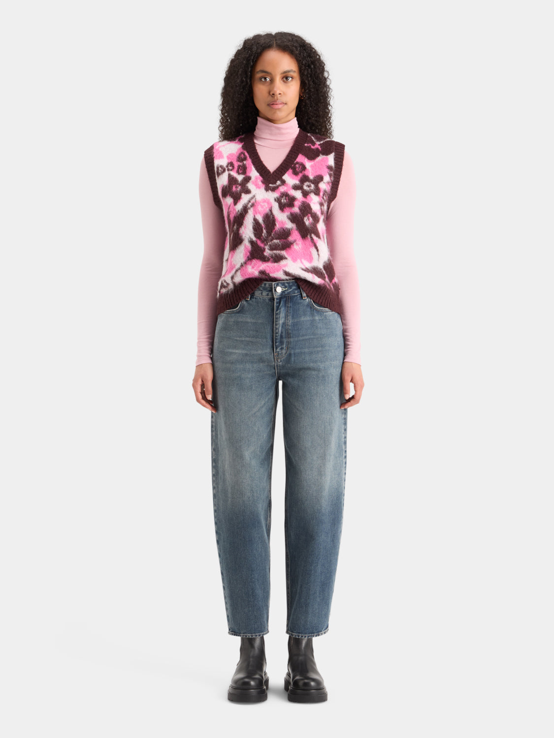 Fuzzy v-neck vest - Scotch & Soda NZ