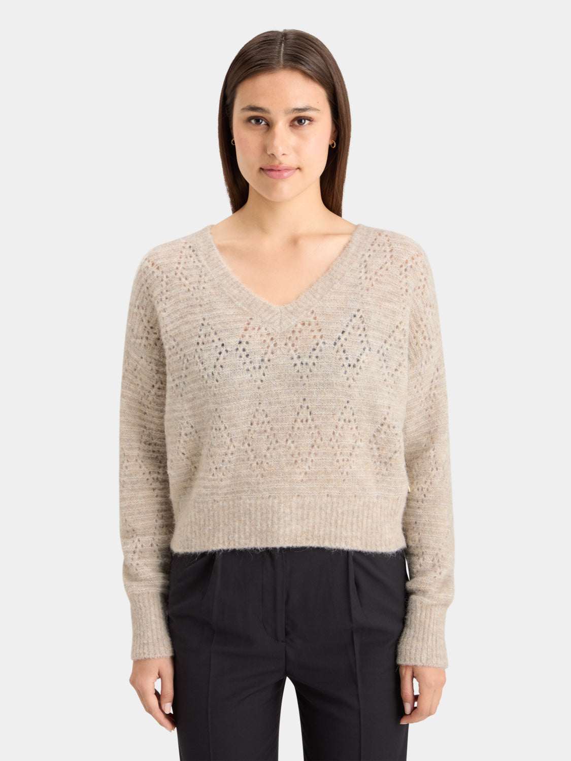 Boucle v-neck pullover - Scotch & Soda NZ