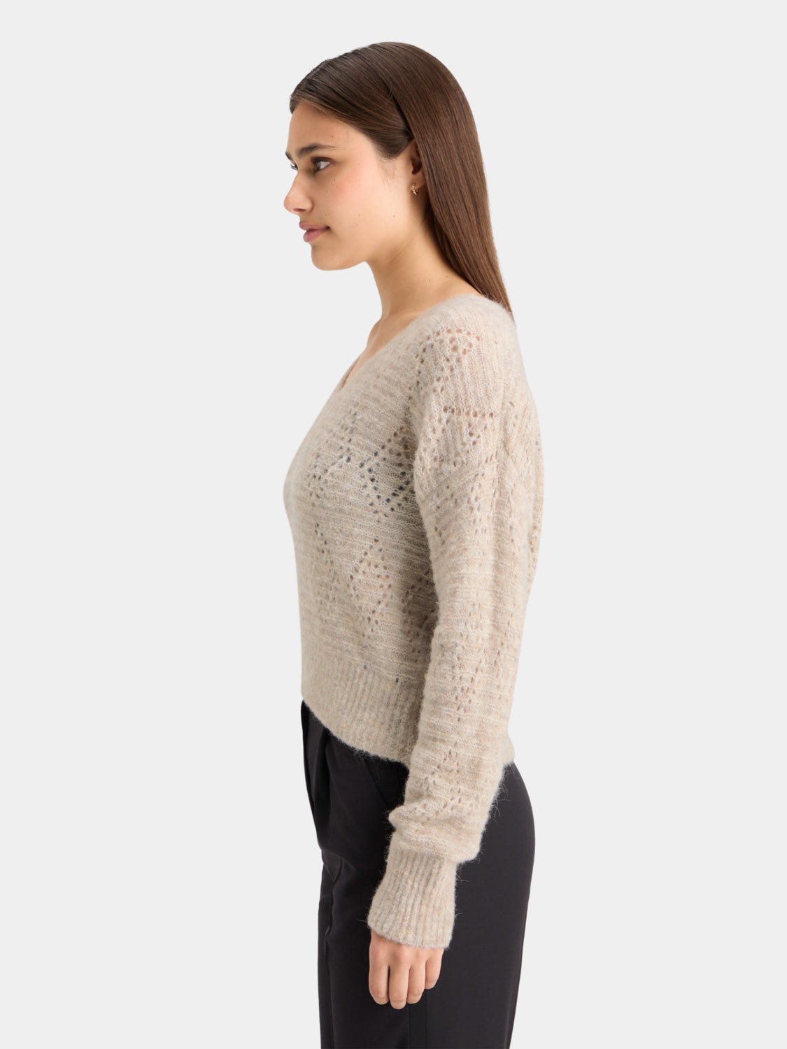 Boucle v-neck pullover - Scotch & Soda NZ