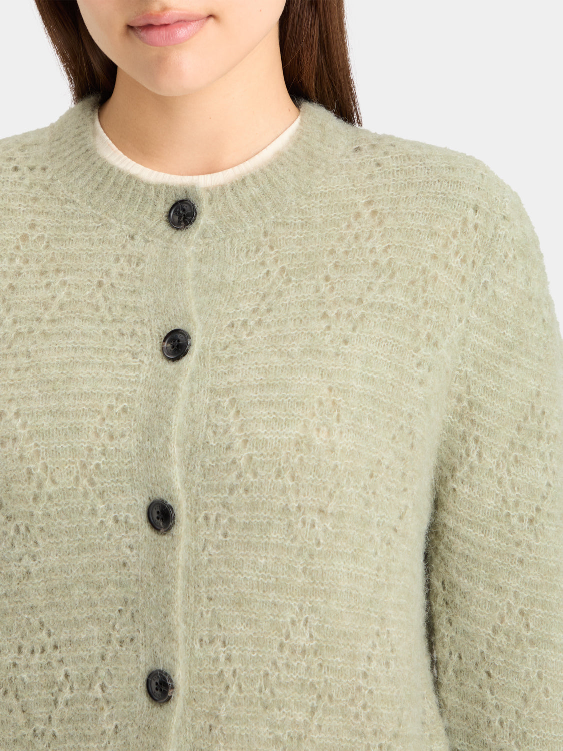 Boucle crewneck cardigan - Scotch & Soda NZ