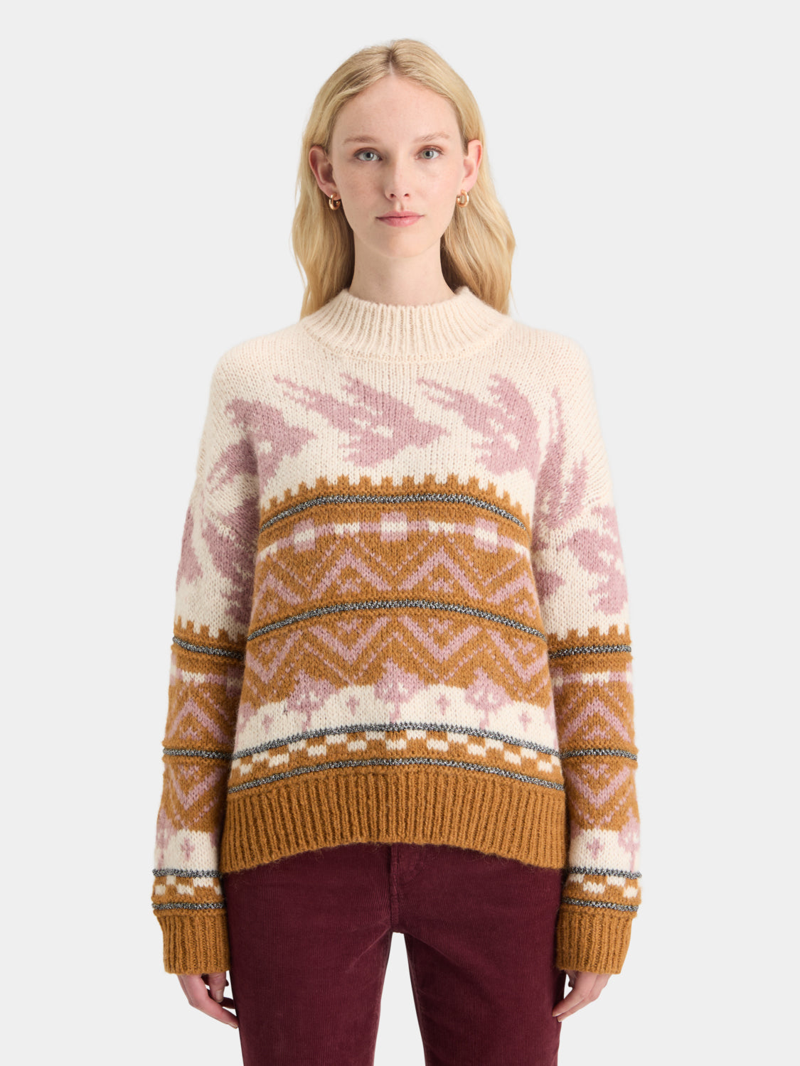 Metallic Fair Isle pullover - Scotch & Soda NZ