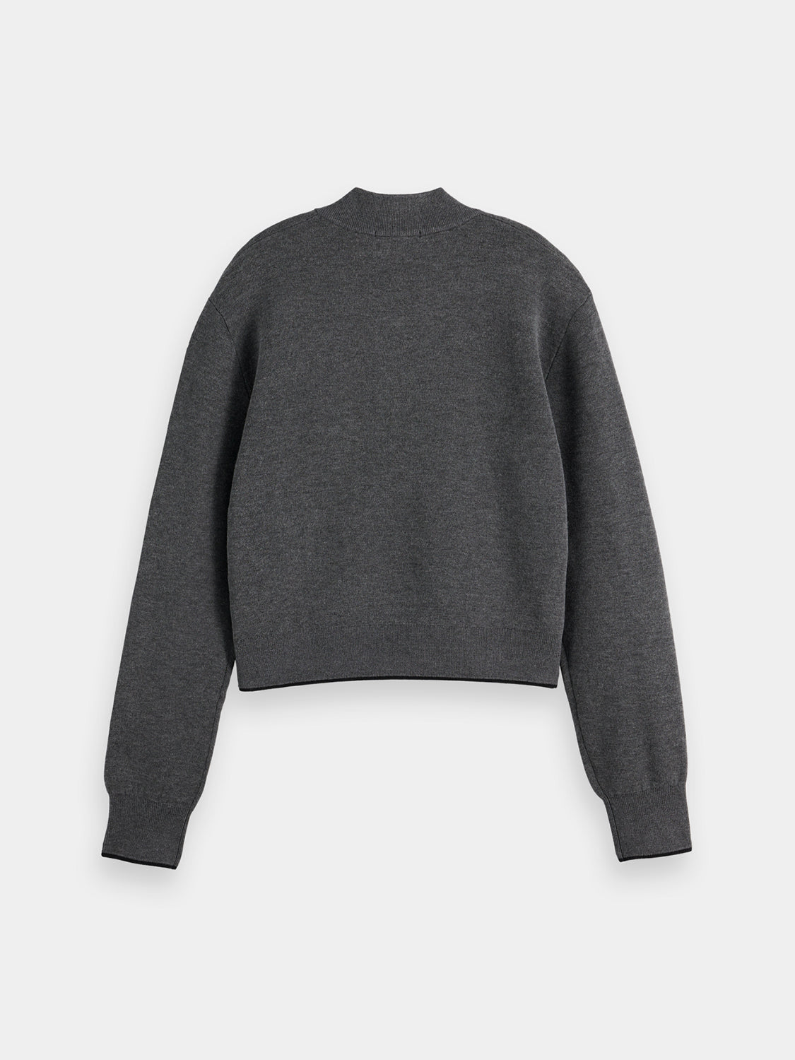 Knitted cropped bomber jacket
