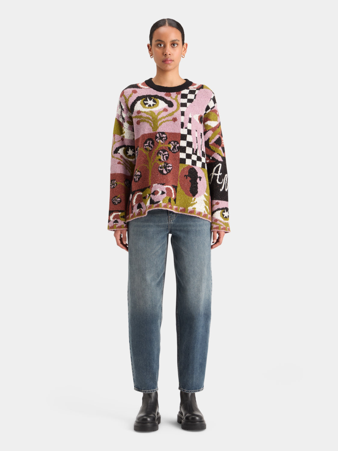 Graphic oversized pullover - Scotch & Soda NZ