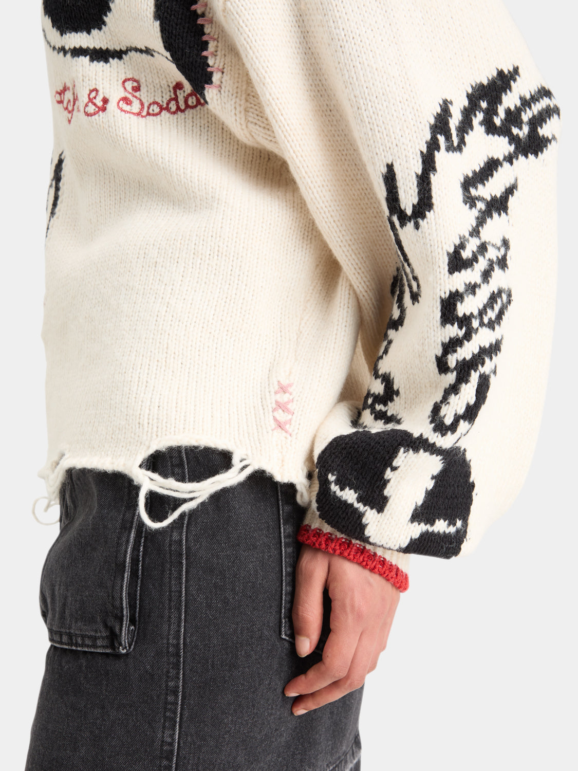 Intarsia oversized pullover - Scotch & Soda NZ