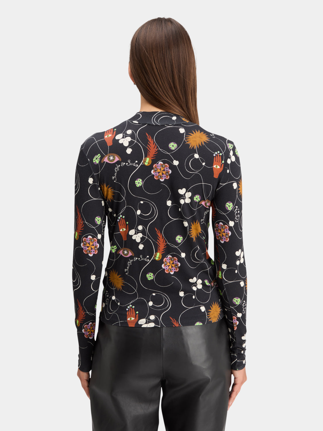 Printed mock neck - Scotch & Soda NZ