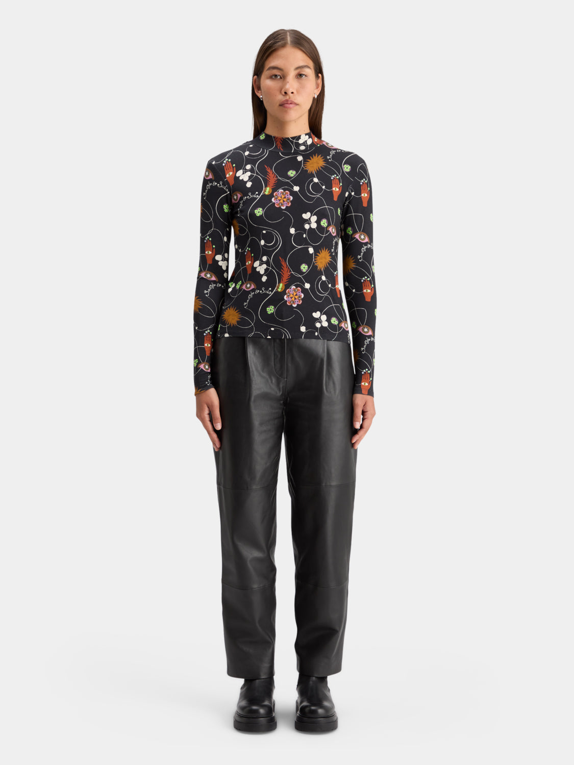 Printed mock neck - Scotch & Soda NZ