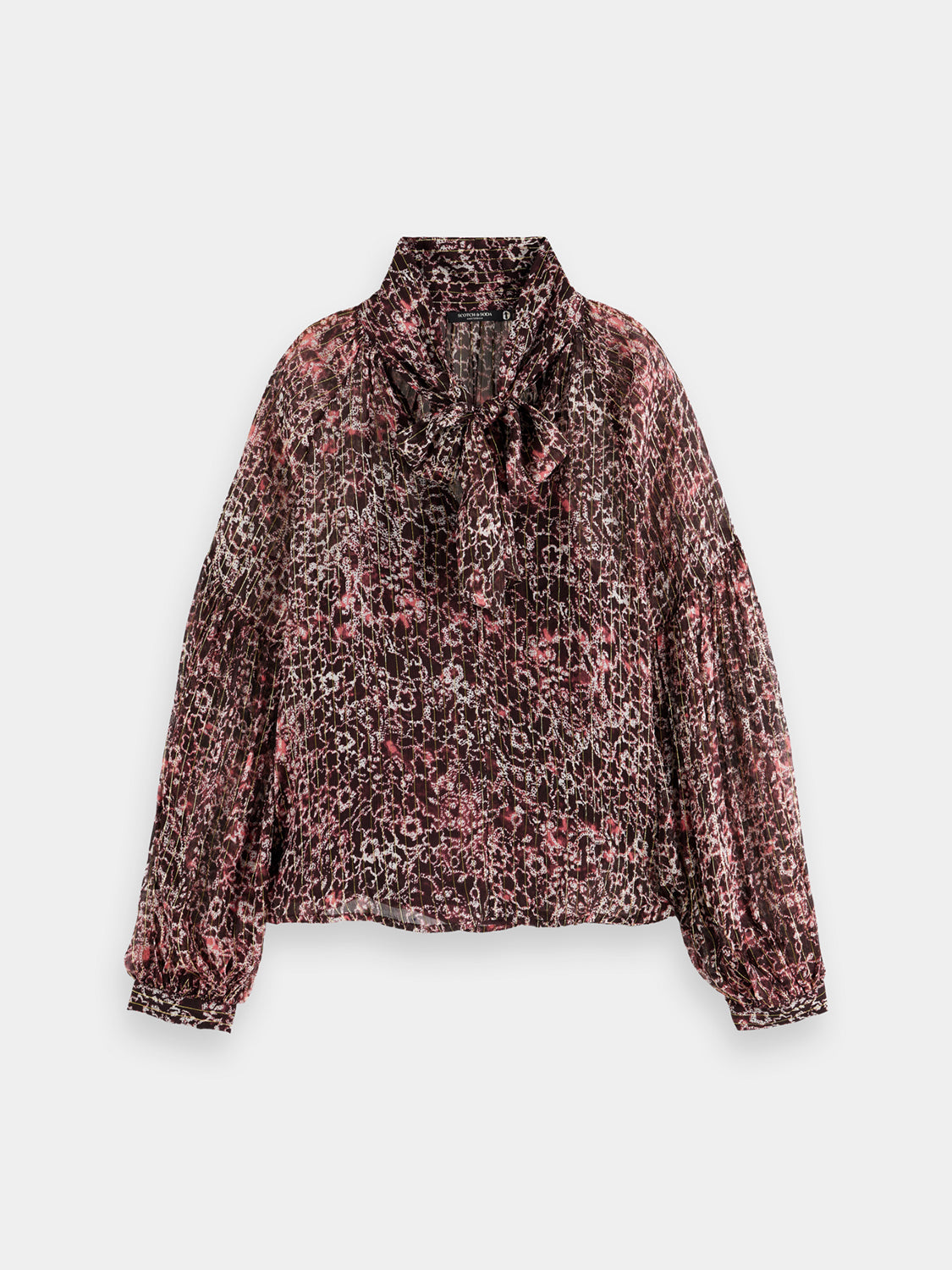 Bow neck lurex top - Scotch & Soda NZ