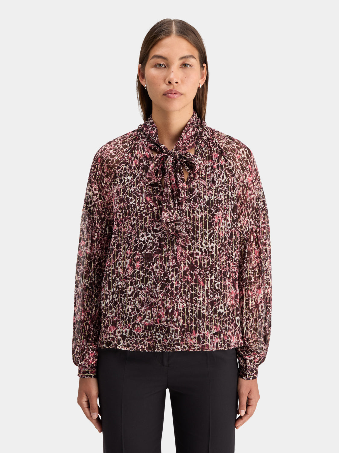 Bow neck lurex top - Scotch & Soda NZ