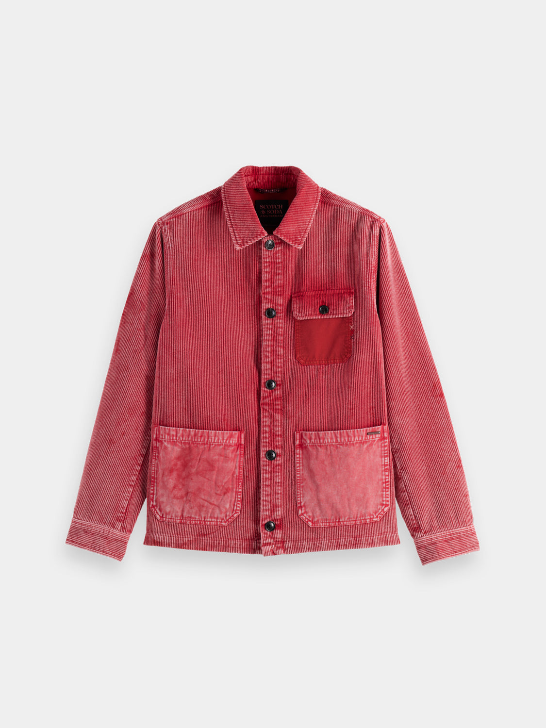 Washed corduroy worker jacket
