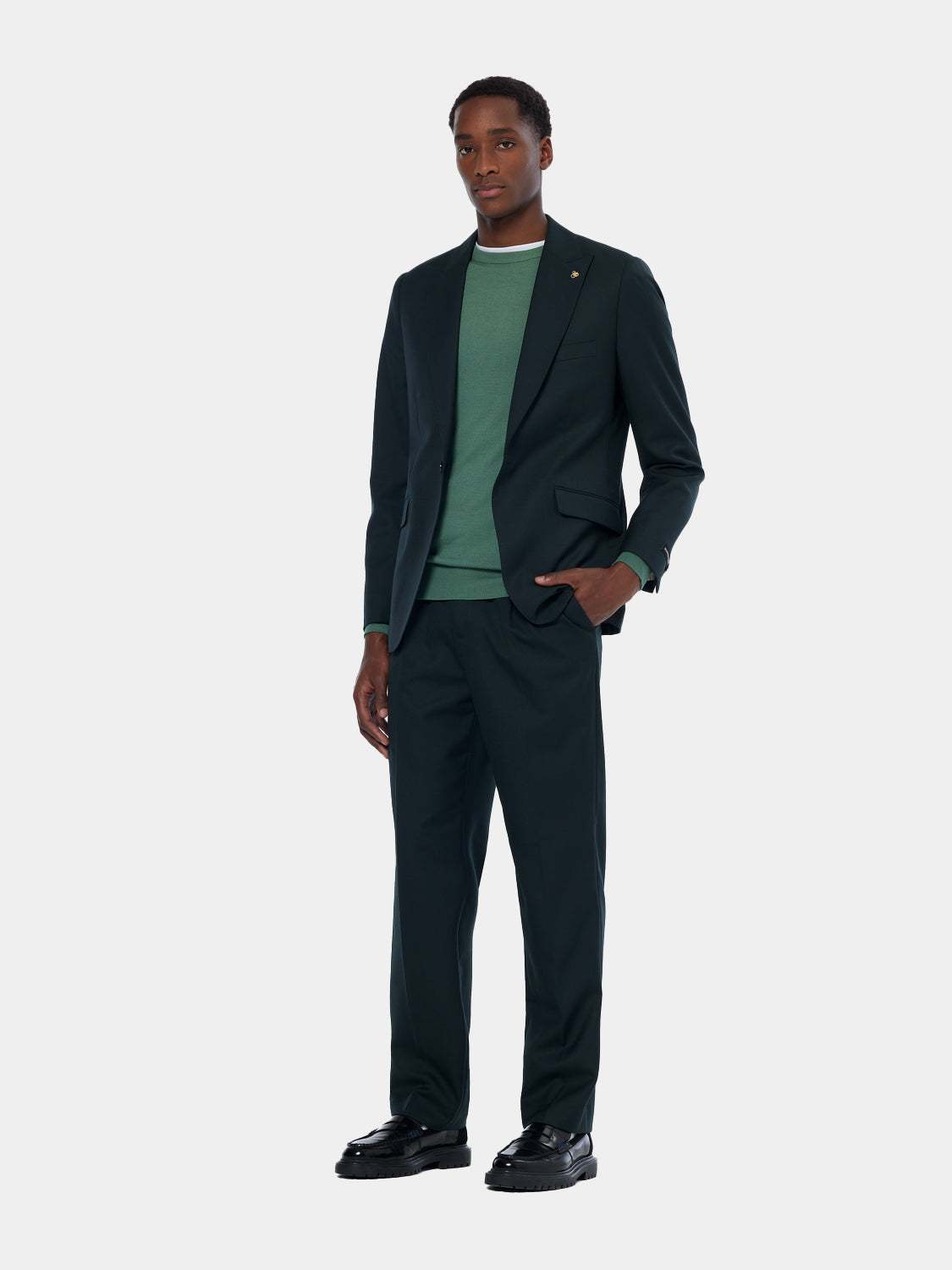 Peak lapel blazer