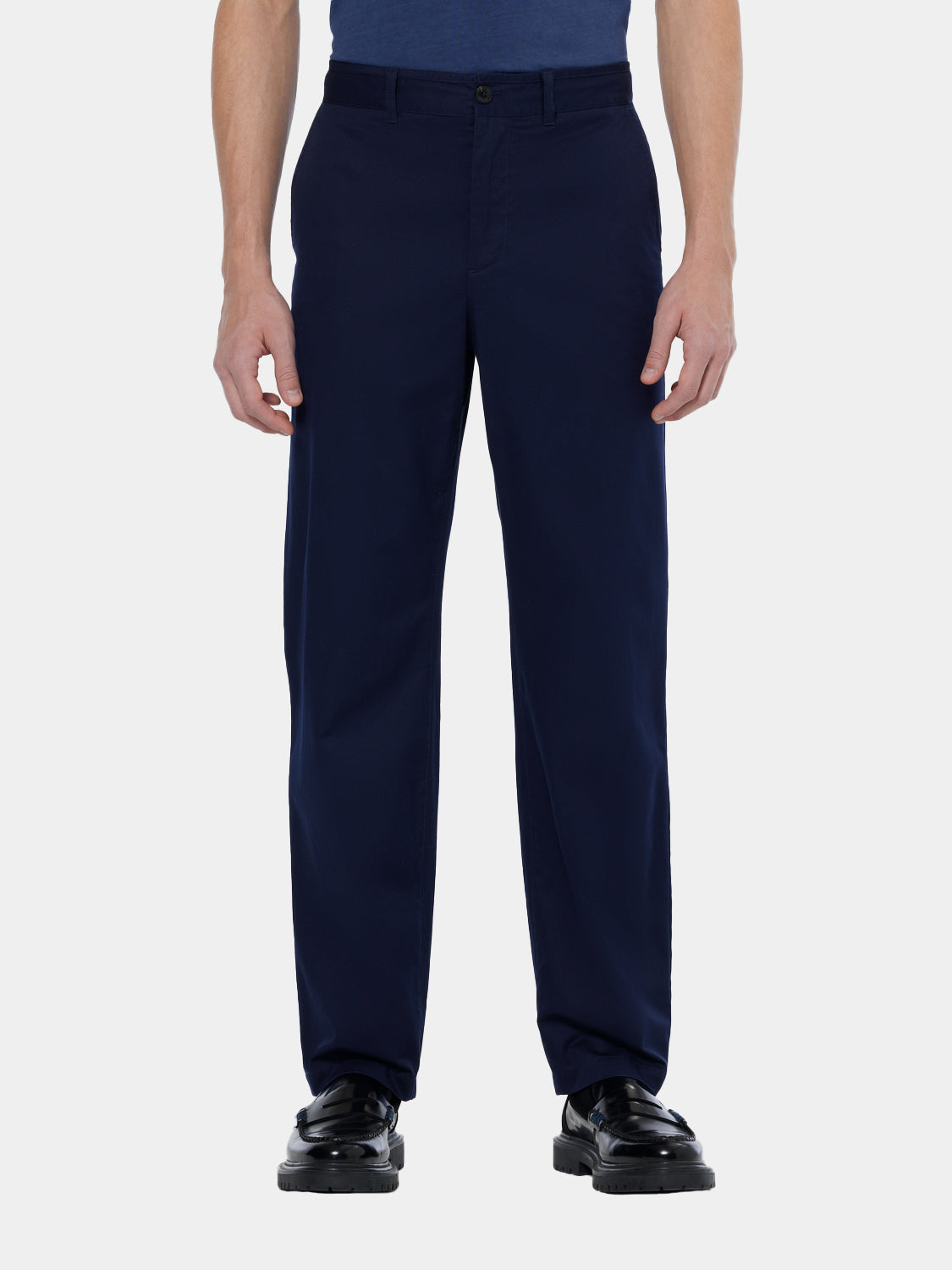 SCOTCH & SODA Clarke straight-fit chinos pants in a neutral color, displayed on a white background.