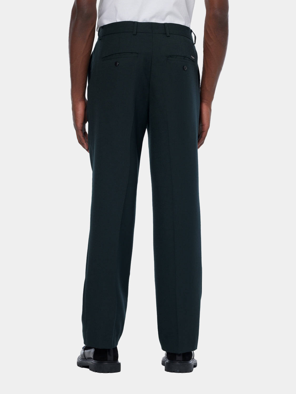 Pleated tailored chinos