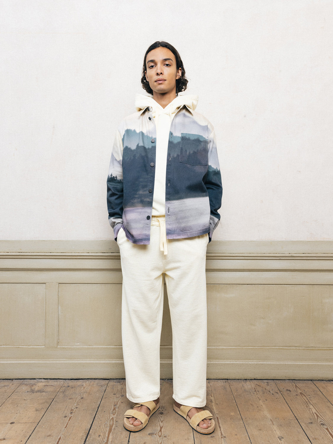 Printed twill overshirt - Scotch & Soda NZ
