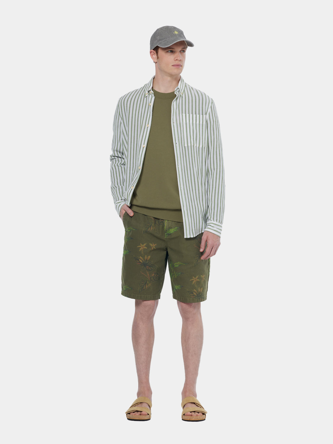 Printed shorts by Scotch & Soda featuring a colorful floral pattern, casual fit, and lightweight fabric.