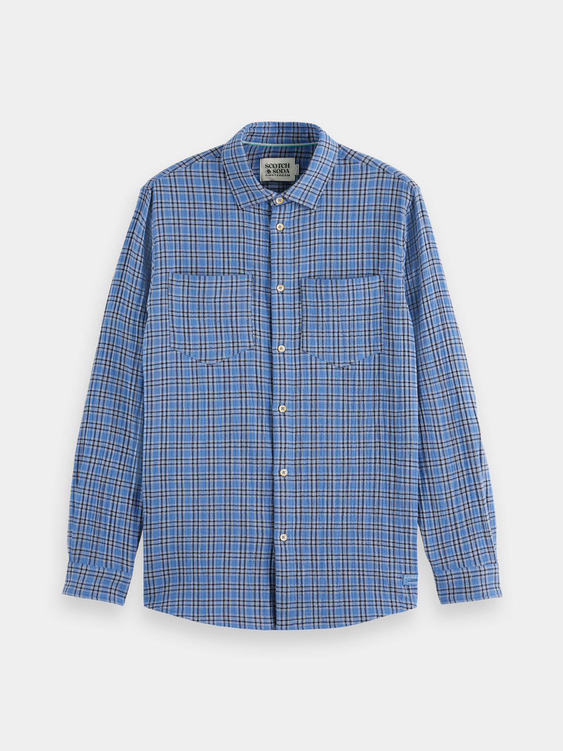 Double face check shirt - Scotch & Soda NZ